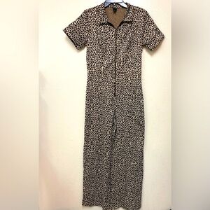 Ladies leopard jumpsuit